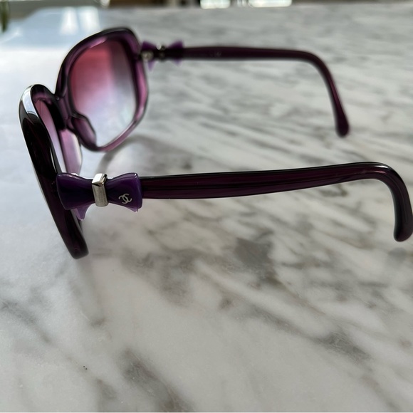Chanel Acetate CC Bow Sunglasses 5171 Purple - Picture 8 of 10